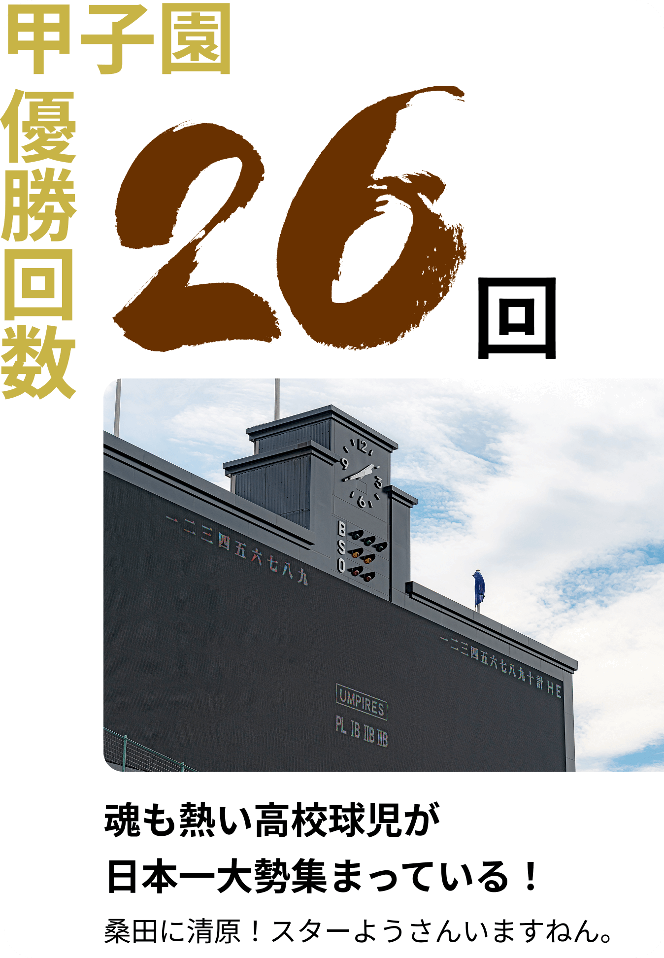 甲子園 優勝回数26回