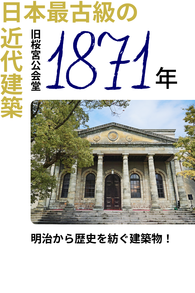 日本最古級の近代建築 旧桜宮公会堂1871年