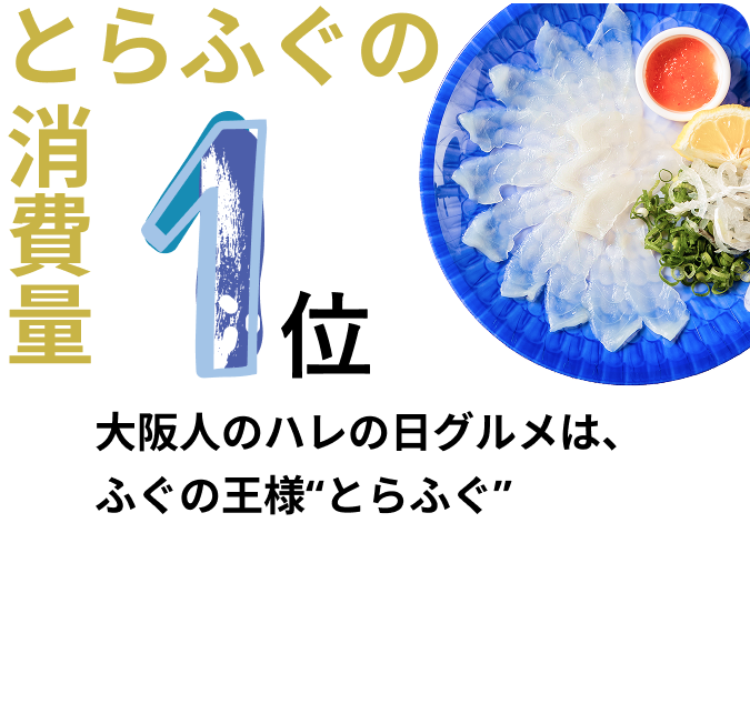 とらふぐの消費量 1位