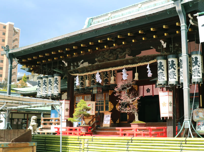 大塩平八郎の乱のあとに、氏子たちによって再建された本殿。