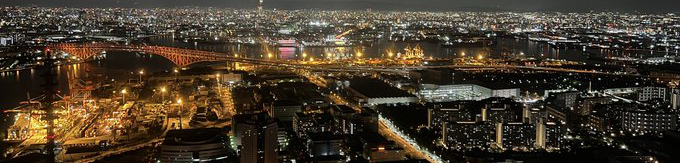 さきしまコスモタワー展望台から見える夜景